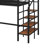 Twin Size Metal Loft Bed With Shelf-937421954