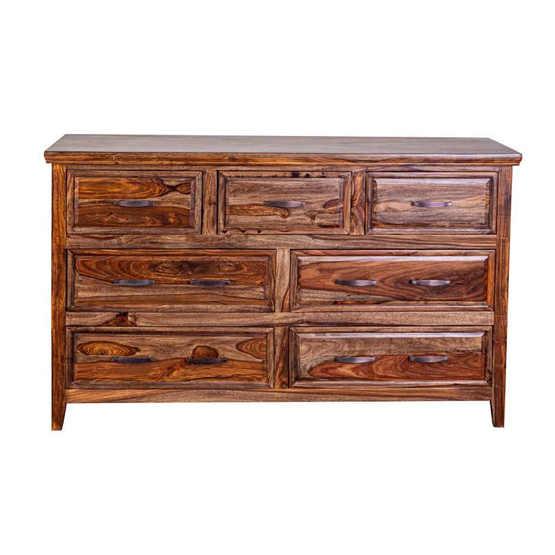 Commode 7 tiroirs Clermont, Brun