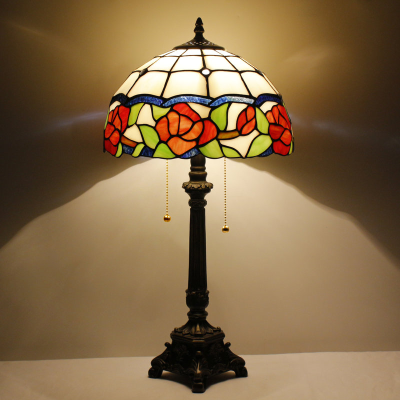 Lampe de table en verre coloré Tiffany