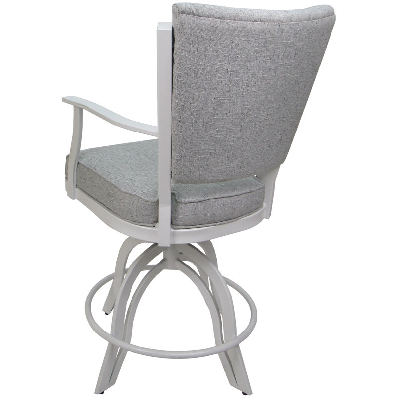 Tabourets de comptoir en métal Custom, Blanc, Ardoise Hemsath, Tabouret de bar (siège d'une hauteur de 30 po)