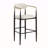 Barstools Set Of 2, Counter Height Upholstered Bar Stools With Back For Kitchen Island, Faux PU Leather Seating Black Iron Legs 260LBS Weight Capacity