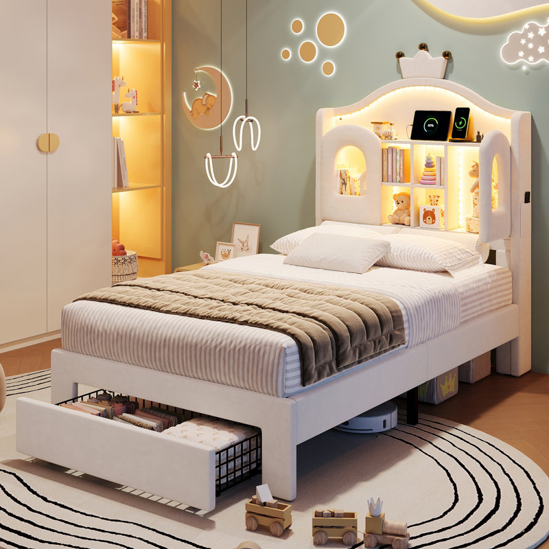 Bed, Beige