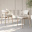 Modern Round Dining Table, White Cream-108524003