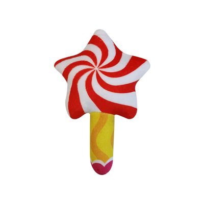 Polyester Pets Toy Colorful Lollipop Squeaky Pet Toy Soft Crystal Fabric Lightweight Squeak And Crinkle Sounds For Small Dogs And Cats
