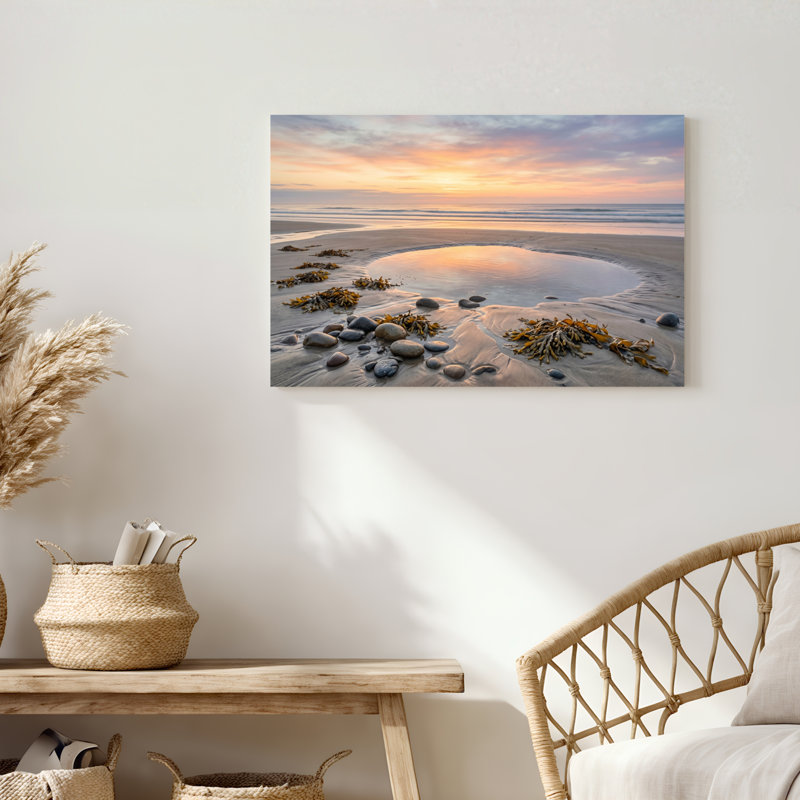 Art mural sur toile Gallery Wrap pour le salon, la chambre à coucher, le bureau ou le vestibule - Décoration murale décorative avec coucher de soleil