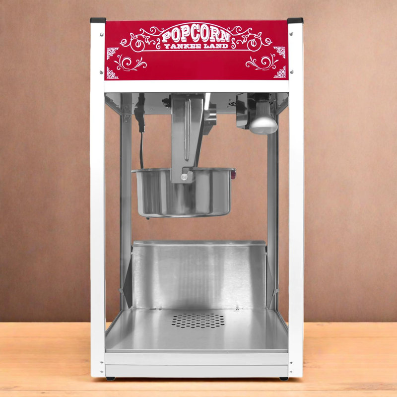 Machine à maïs soufflé commerciale, bouilloire 16 oz, 1440 W, 80 tasses de sortie, style théâtre, verre trempé