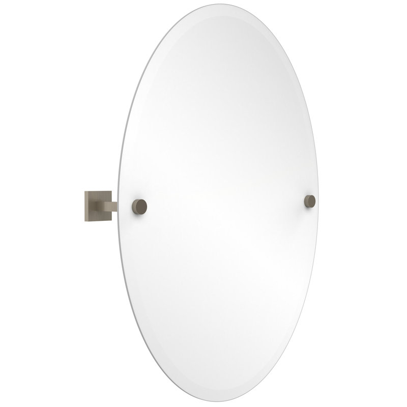 Haranu Wall Mirror with Shelves, Antique Pewter