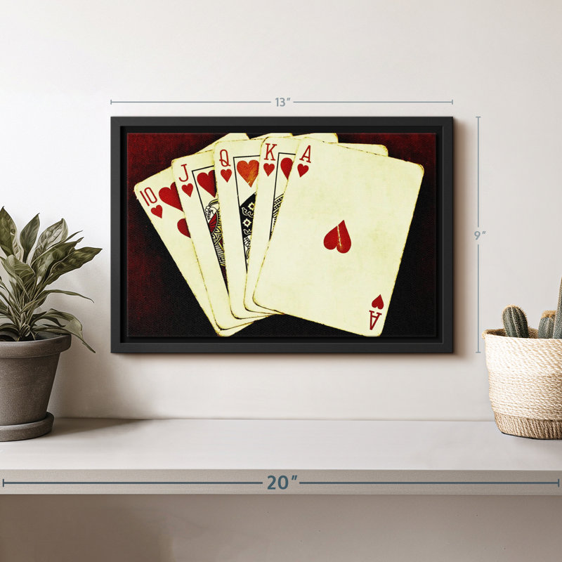Royal Flush, reproduction sur toile, H 9 po x l 13 po