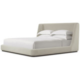 Lisbon Upholstered Wingback Bed