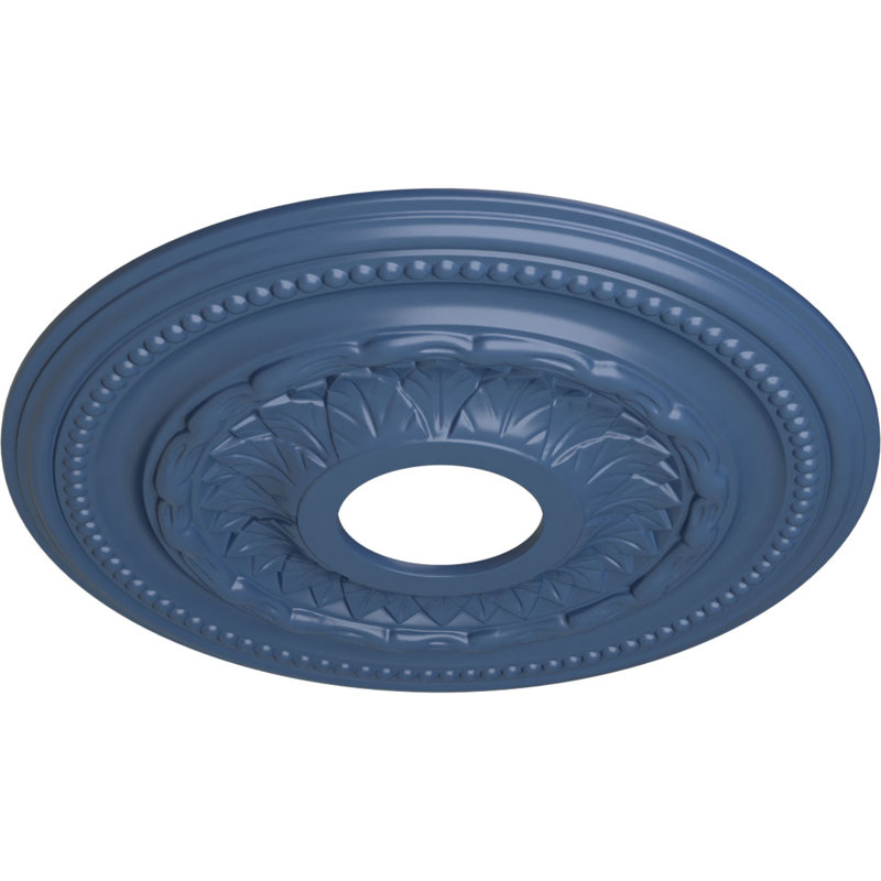 Médaillon de plafond Endurathane Galway, P 15 3/4 po x P 3 1/4 po x P 1 po (convient aux auvents jusqu'à 3 1/4 po), fini craquelé peint à la main