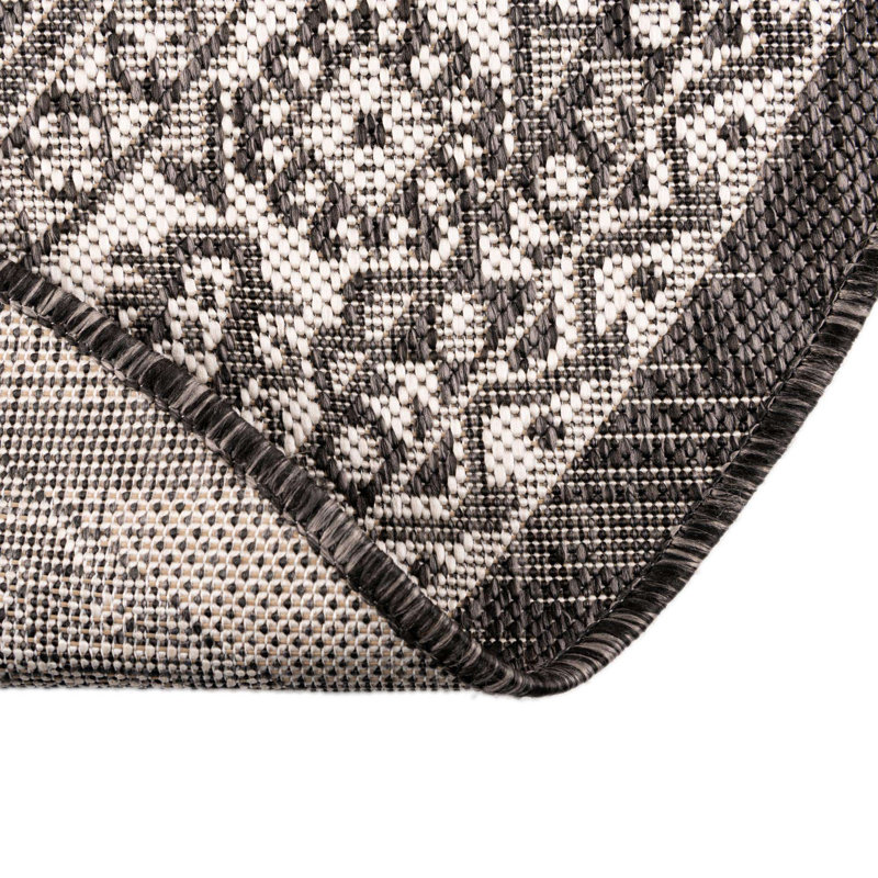 Indoor/Outdoor Chand Area Rug Stone Color, Round 5'3"