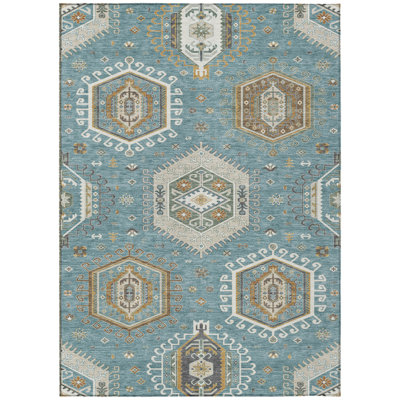 Machine Washable Indoor/Outdoor Chantille ACN2574 Tribal Rug