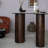 Marble and Mango Wood Organic Shaped Bar Height Table, Walnut