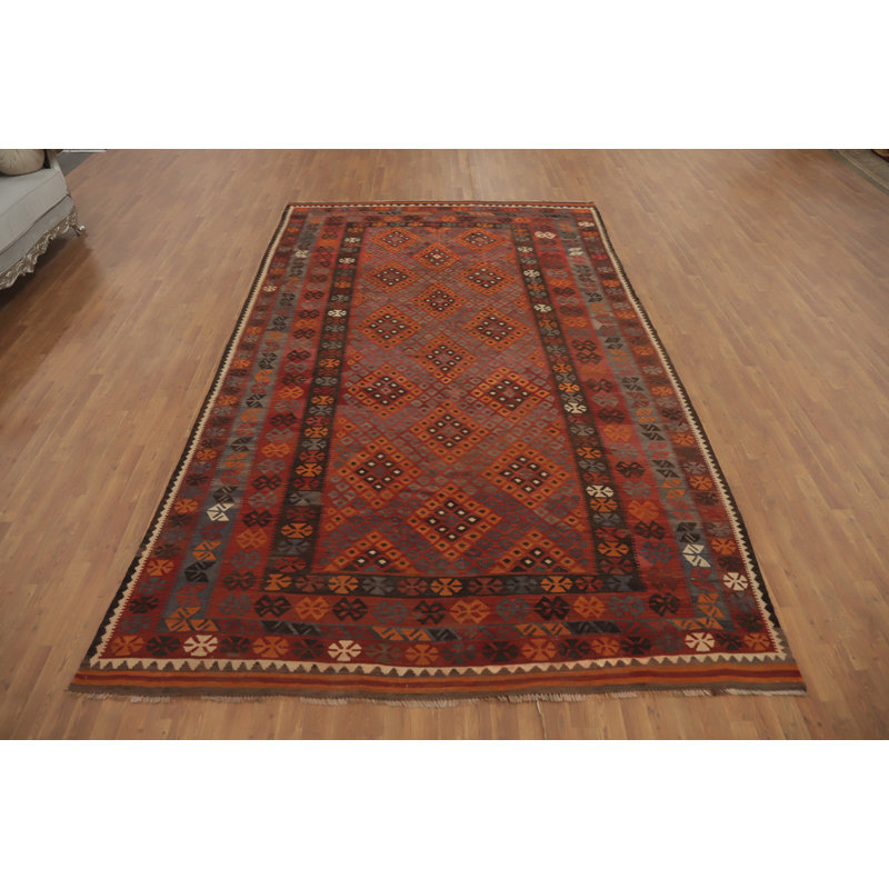 Tapis géométrique kilim 8 x 13
