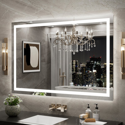 UL Certified Front & Back LED Anti-Fog Tempered Glass Bathroom Vanity Mirror