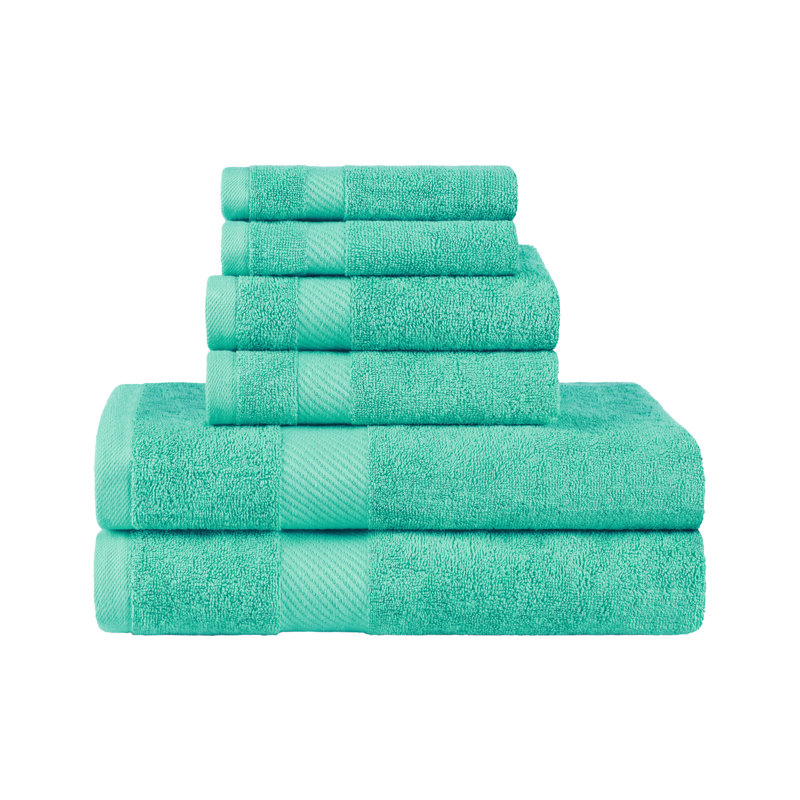 Blue Nile Mills 500 GSM 100% Standard Cotton Towel Set, Green