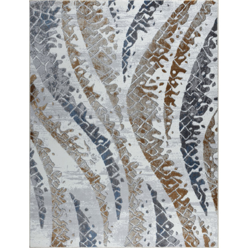 Soft Durable Area Rug Polyester Modern Design High Traffic Suitable