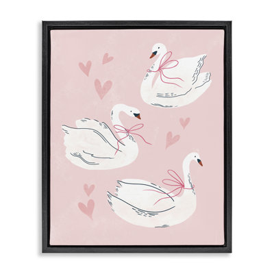 "Pastel Ribbons On Swans", art mural sur toile flottante par Macu Barreto