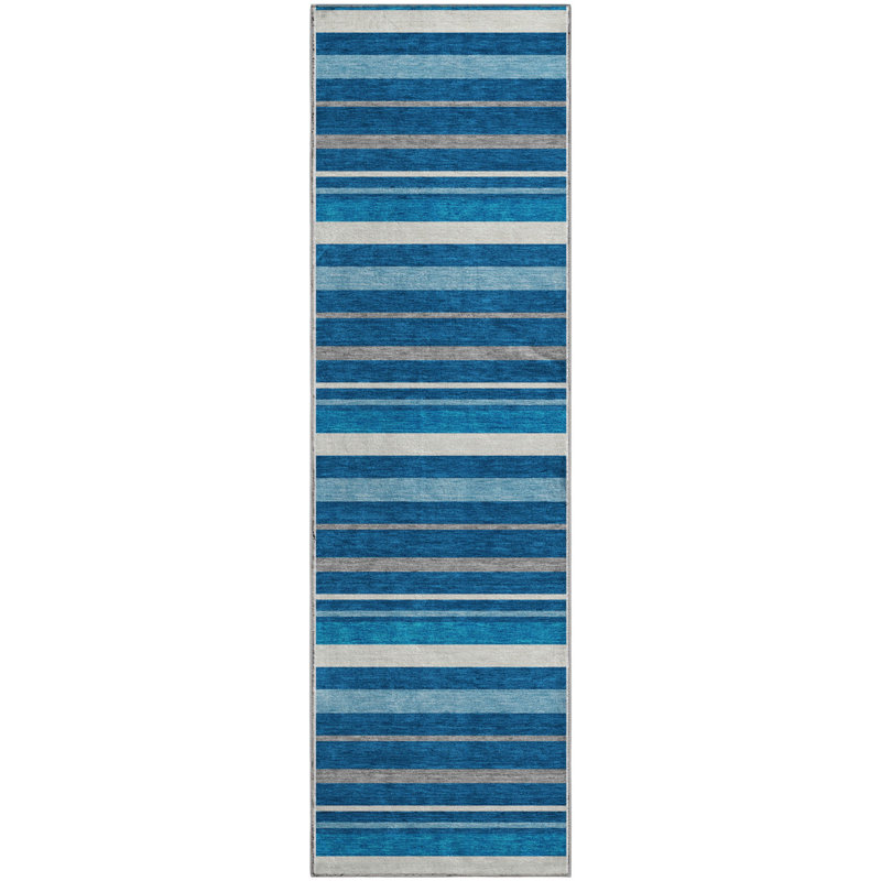 Premium Machine Washable Prisco Denim Rug, Runner 2'3" x 7'6"