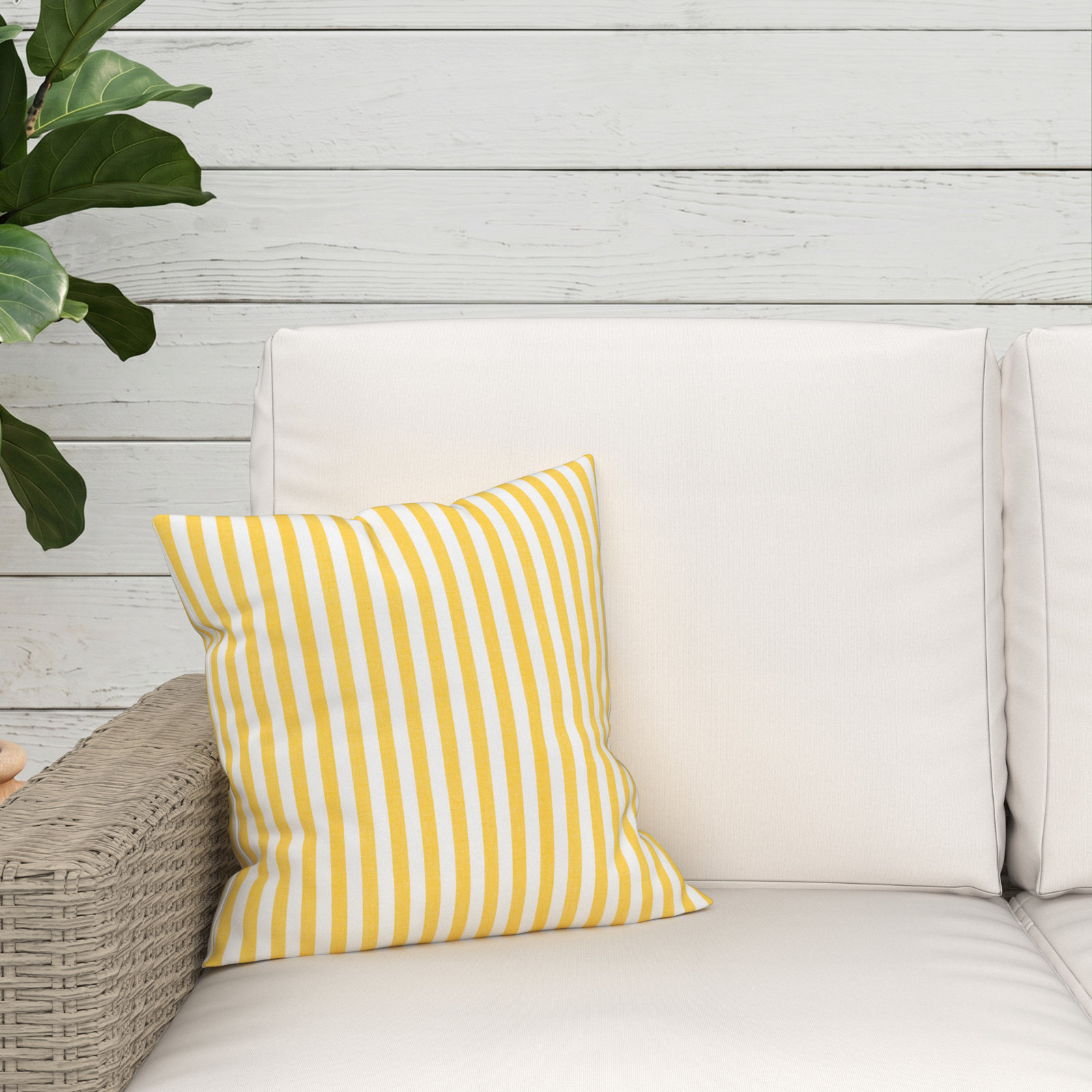 Gabi Indoor/Outdoor Throw Pillow, 16 x 16 x 3, Sail Away Sunflower