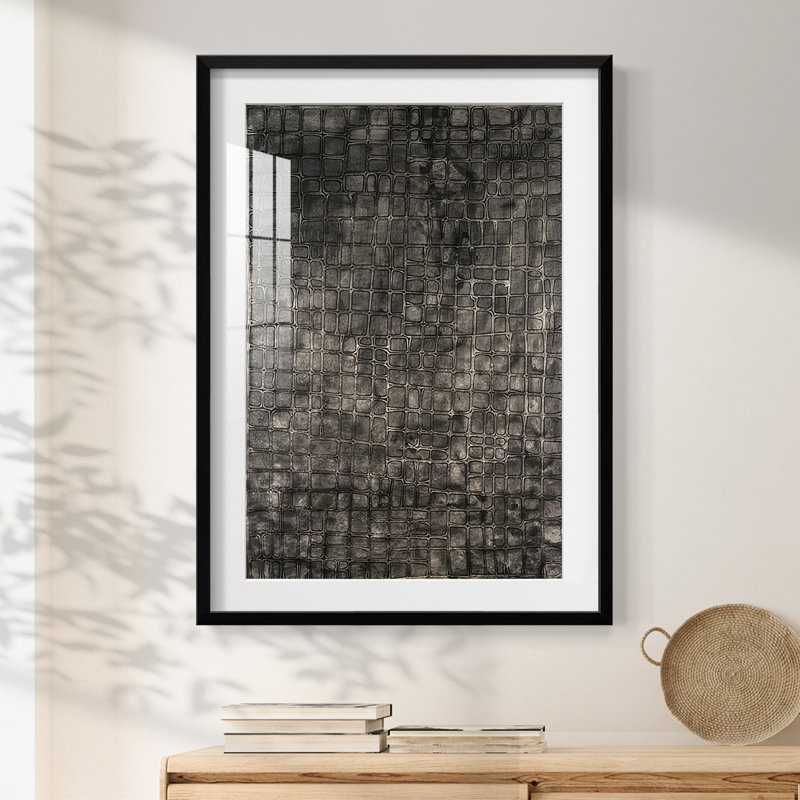 Lattice Lustre II - impression encadrée, H 25,5 po x l 17,5 po, Noir