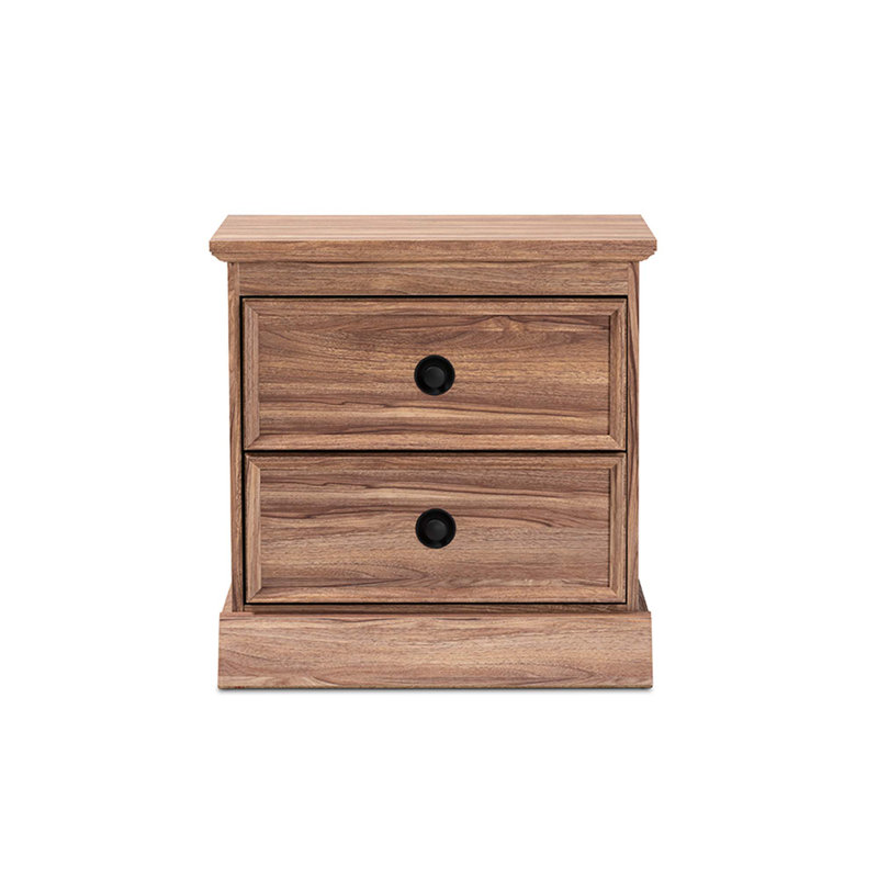 Table de chevet 2 tiroirs Leon