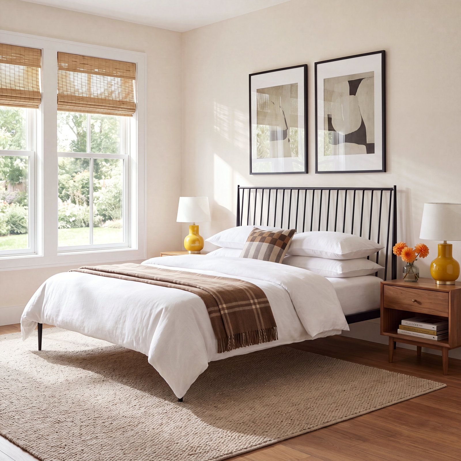 Aston Spindle Bed, Black, Queen