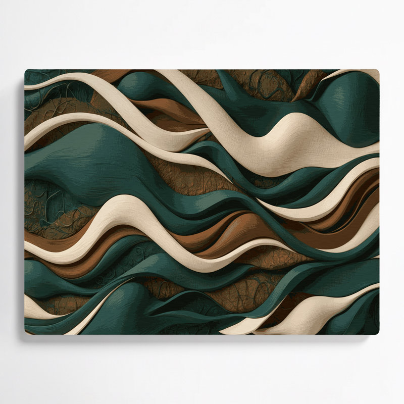 «Biomorphic Abstraction 88», art mural en métal vert, H 11 po x l 14 po