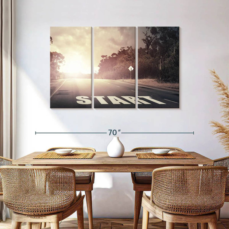 Tergel Start Road Typography, 36" H x 57" W