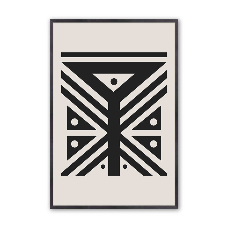 Modern Tribal Patterns I Print, Weathered Zinc, 37.25" H x 25.25" W