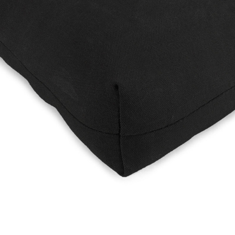 Contoured Outdoor Wicker Seat Cushion, Black