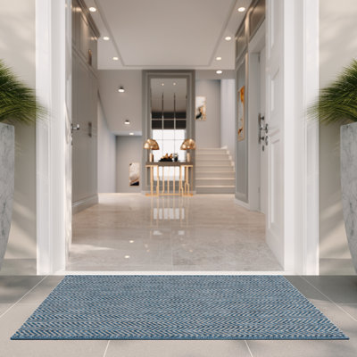 Azaad Navy/Grey Indoor/Outdoor Rug