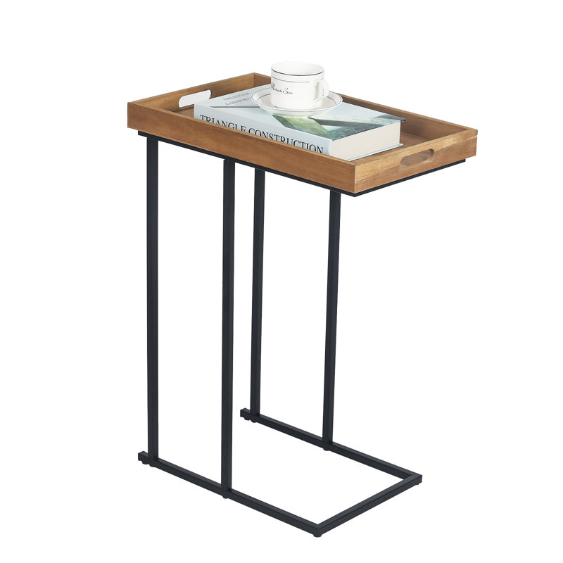 Table de bout Sigrund, Bois brun foncé