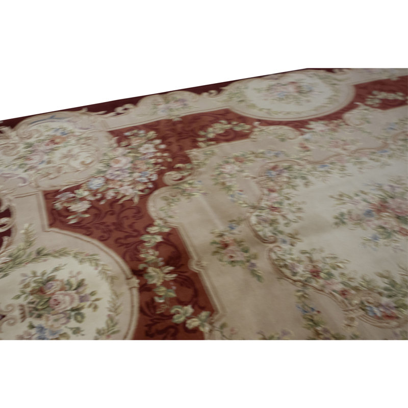 Handmade Silk and Wool Area Rug