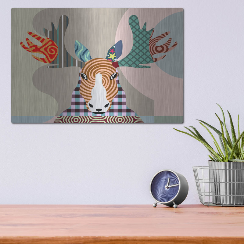 «Elk Moose» par Lanre Adefioyue, H 12 po x l 16 po