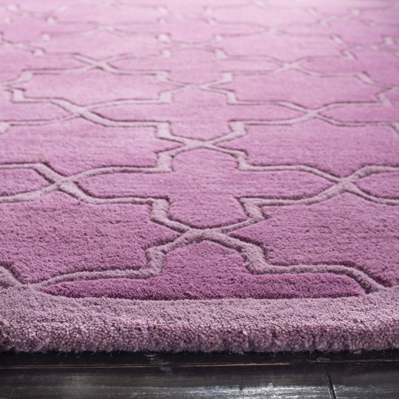 Carolene Hand Tufted Wool Geometric Rug, Round 7'
