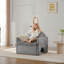 Fauteuil d'appoint surdimensionné en chenille de style moderne avec méridienne simple pour salon, chambre à coucher