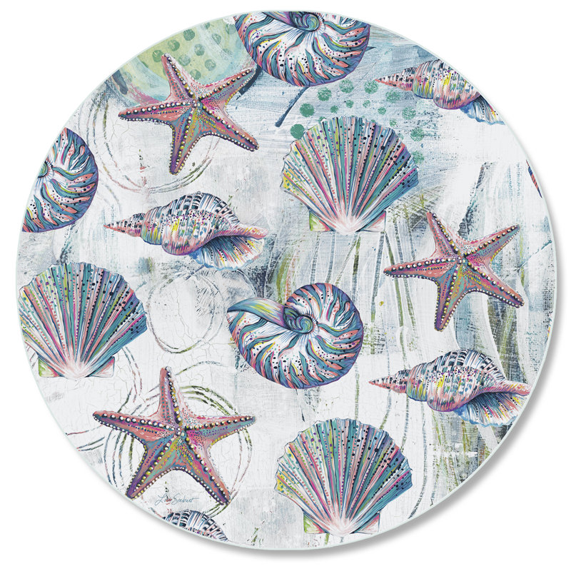 CounterArt Jewels of the Sea 13" Round Lazy Susan Turntable