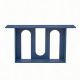 Modern and Curved Design Ash Veneer Console Table with Shelf,Suitable for Entryway,Hallway Living Room,Foyer,Corridor