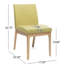 De 2 sièges de salle à manger attrayants en tissu - P 23,03 po x l 17,52 po, H 32,09 po, siège de 19,25 po, fauteuils à assembler-1027731681-1027731680