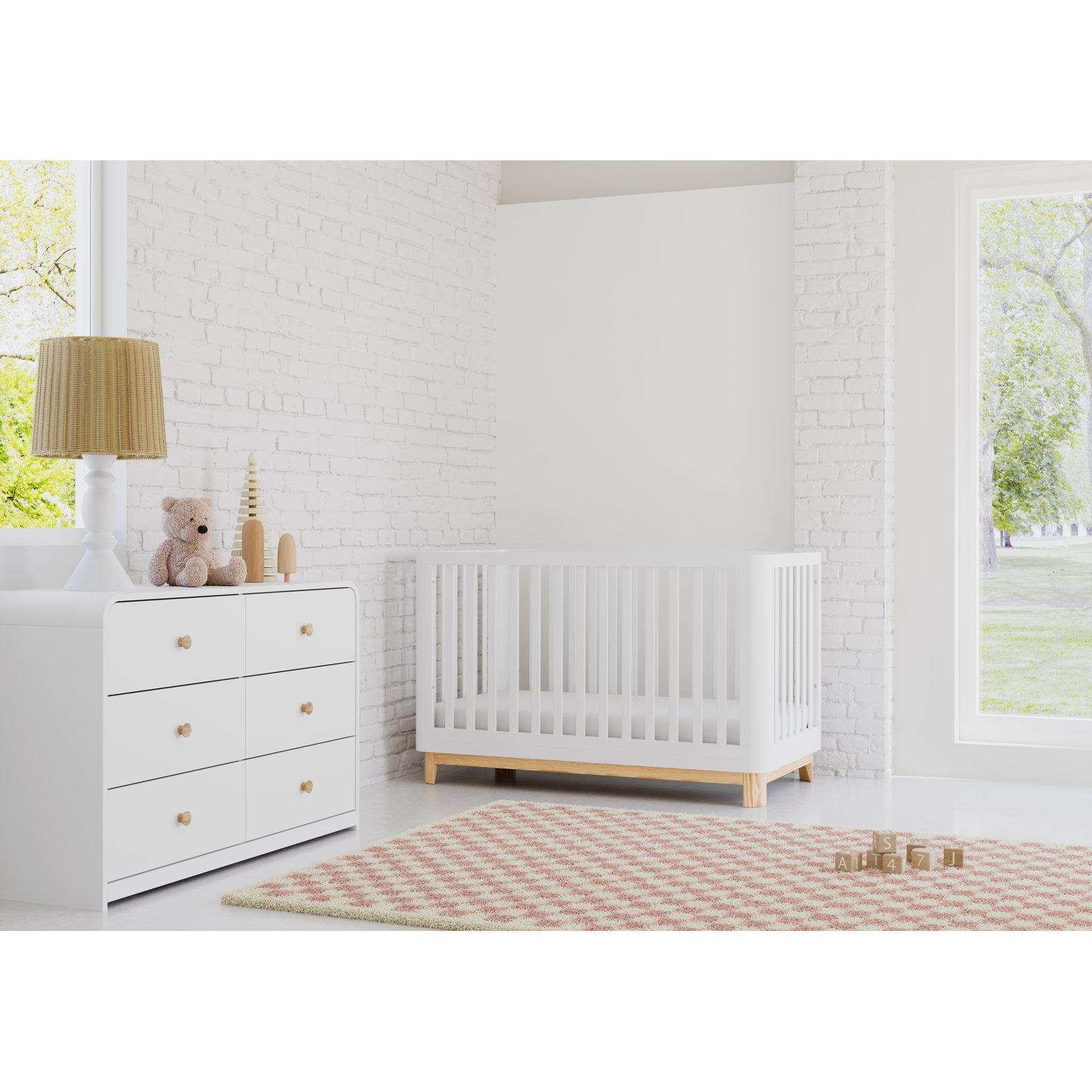 Santos 2-Piece Nursery Furniture Set, White