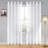 2 Panels White Sheer Curtains for Living Room Linen Look Voile Drapes Grommet Window Curtain Panel-558426227