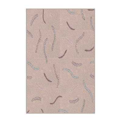 Tapis décoratif brun clair abstrait