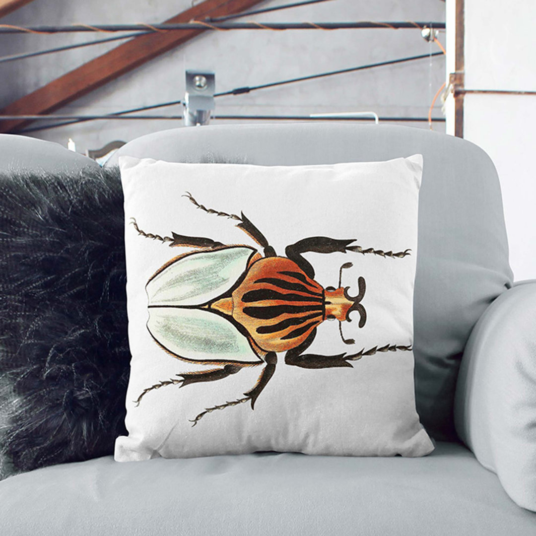 Cacique Beetle by George Shaw Cushion with Filling