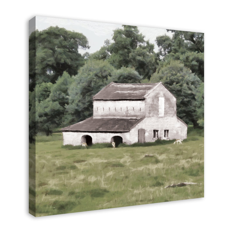 " White Barn " Painting Print