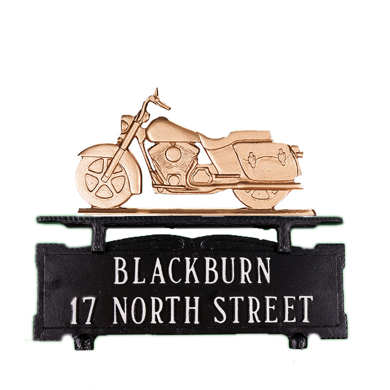 Aluminum Mailbox Sign, Gold Bronze