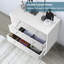 Commode blanche à miroir avec 3 tiroirs