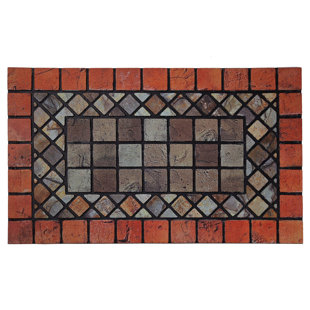 Recycled Rubber Elegant Tile Doormat