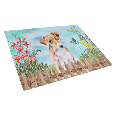 Caroline's Treasures Tempered Glass Spring Cutting Board