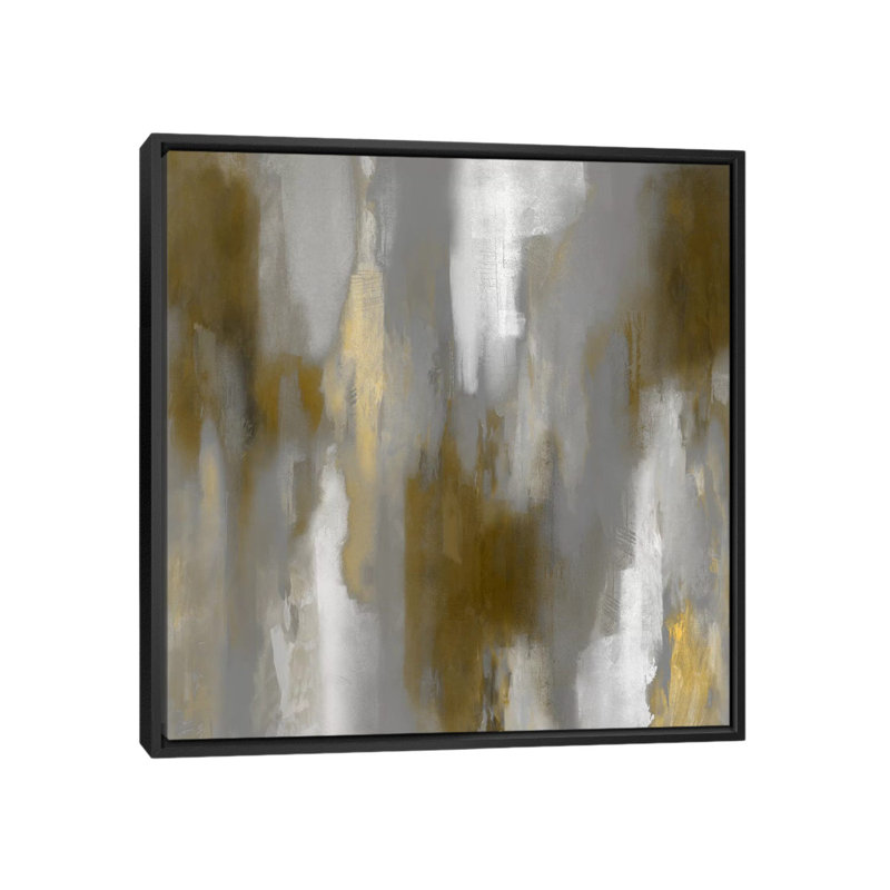 « apex gold iv », impression sur toile, H 18 po x l 18 po x P 1,5 po, Toile avec cadre noir, Pas de tapis